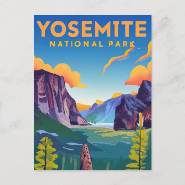 Postal Parque nacional Yosemite (Anverso)