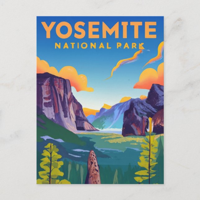 Postal Parque nacional Yosemite (Anverso)