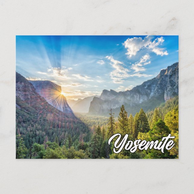 Postal Parque Nacional Yosemite, al amanecer (Anverso)