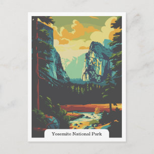 Postal Parque Nacional Yosemite, California EE. UU.