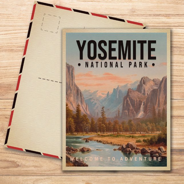 Postal Parque nacional Yosemite, California Vintage (Subido por el creador)