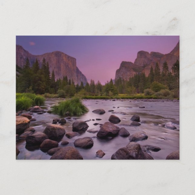 Postal Parque nacional Yosemite en Dusk (Anverso)