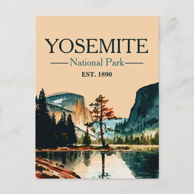 Postal Parque nacional Yosemite Half Dome California (Anverso)
