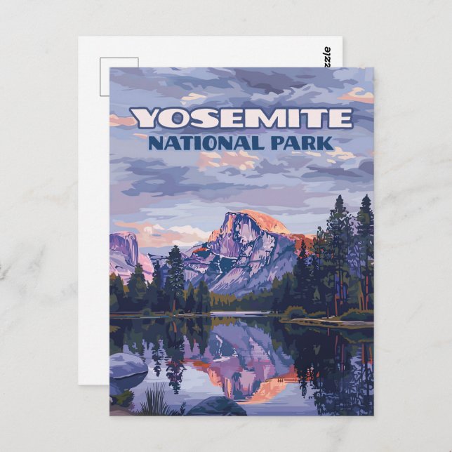 Postal Parque nacional Yosemite Half Dome California Suns (Anverso / Reverso)