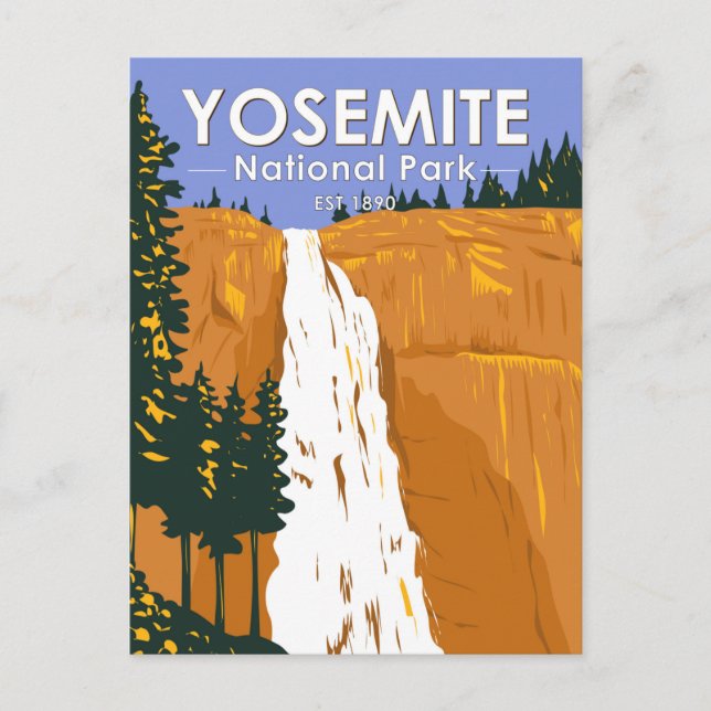 Postal Parque nacional Yosemite Nevada Falls California (Anverso)