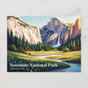 Postal Parque Nacional Yosemite, pueblo de Yosemite, Cali