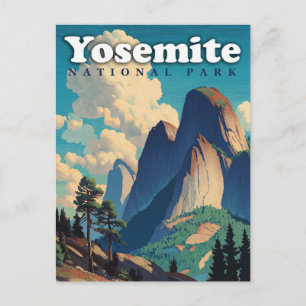 Postal Parque Nacional Yosemite Vintage