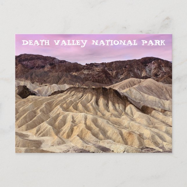 Postal Parque nacional Zabriskie Point Death Valley (Anverso)