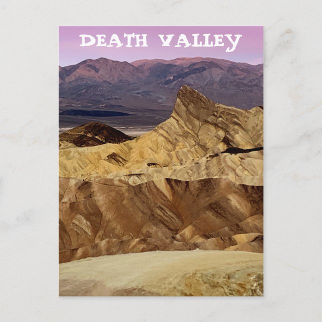 Postal Parque nacional Zabriskie Point Death Valley (Anverso)