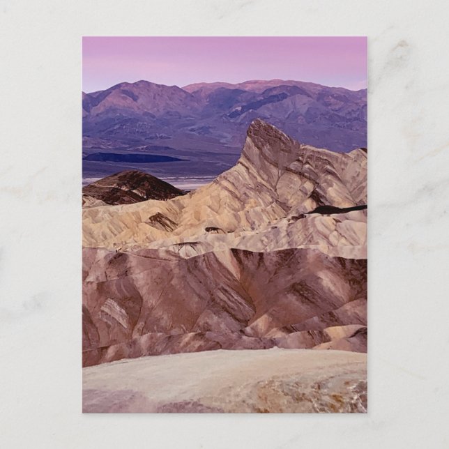 Postal Parque nacional Zabriskie Point Death Valley (Anverso)