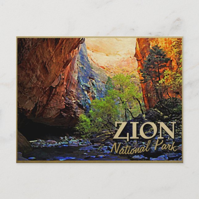 Postal Parque Nacional Zion (Anverso)