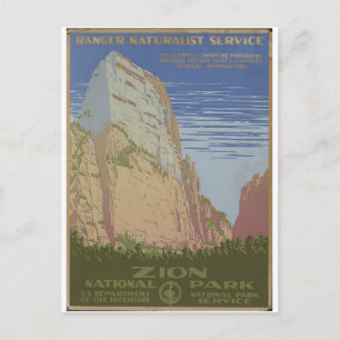 Postal Parque nacional Zion 1938 Springdale Utah