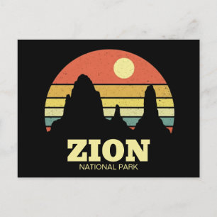 Postal Parque Nacional Zion Moderno Utah Sudoriental Negr