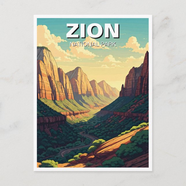 Postal Parque nacional Zion Utah (Anverso)
