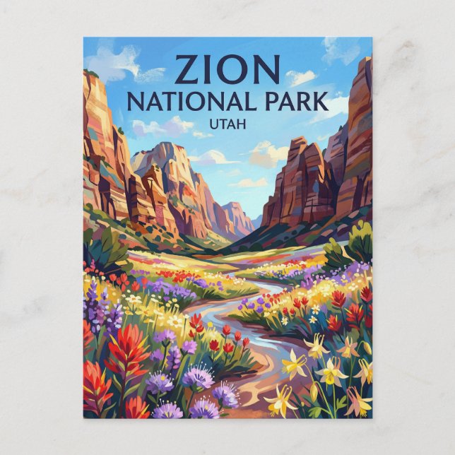 Postal Parque Nacional Zion Utah (Anverso)