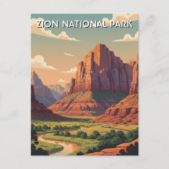 Postal Parque Nacional Zion Utah (Anverso)