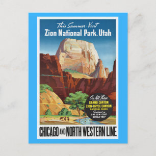 Postal Parque Nacional Zion, Utah America Travel