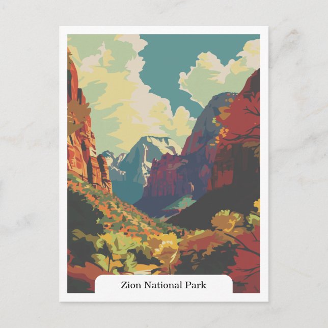 Postal Parque nacional Zion, Utah EE.UU. (Anverso)