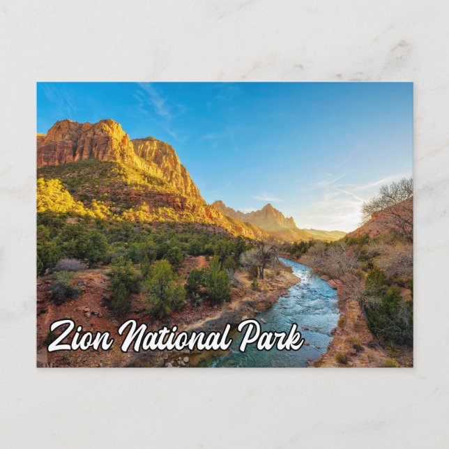 Postal Parque Nacional Zion, Utah, Estados Unidos (Anverso)