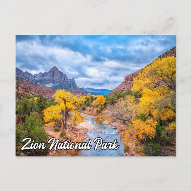 Postal Parque Nacional Zion, Utah, Estados Unidos (Anverso)