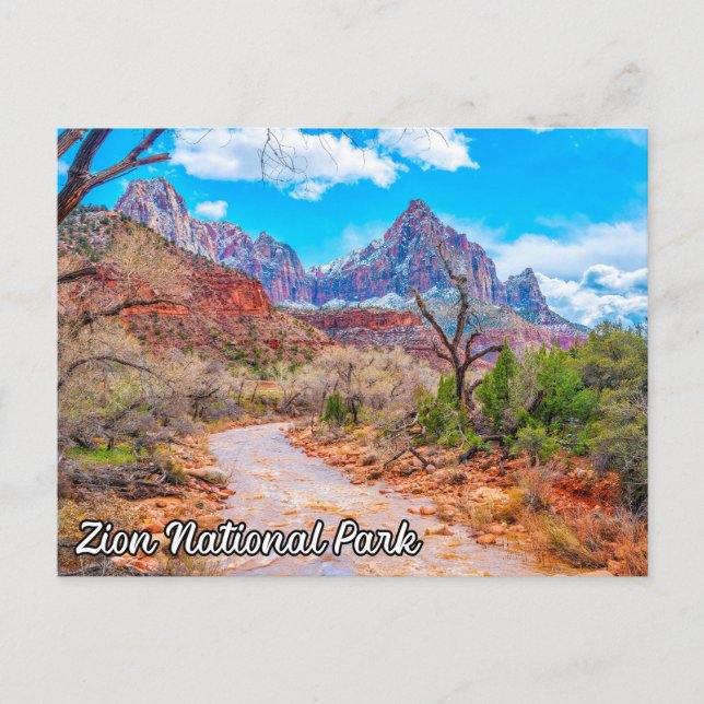 Postal Parque Nacional Zion, Utah, Estados Unidos (Anverso)