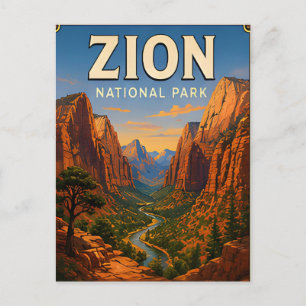 Postal Parque Nacional Zion Utah Regalo de viaje