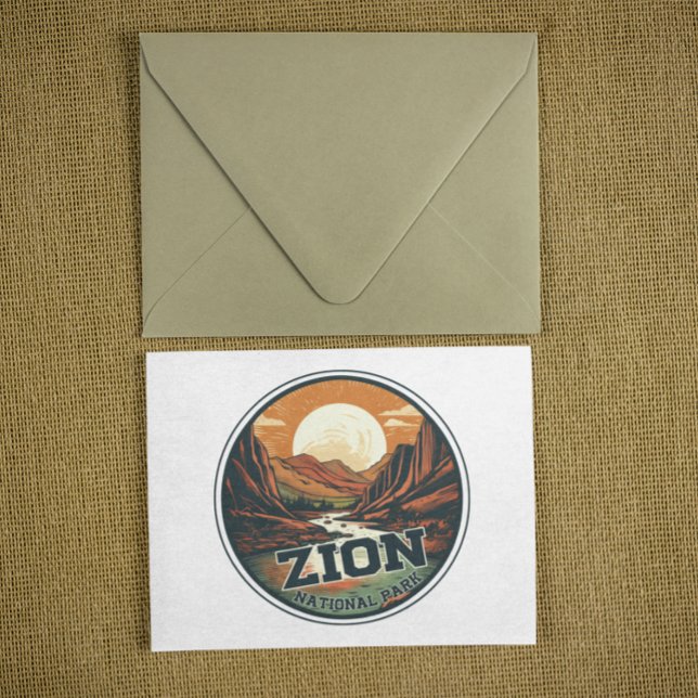 Postal Parque nacional Zion Viaje al atardecer (joshua tree national park postcard)