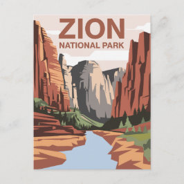 Postal Parque nacional Zion Viajes Arte