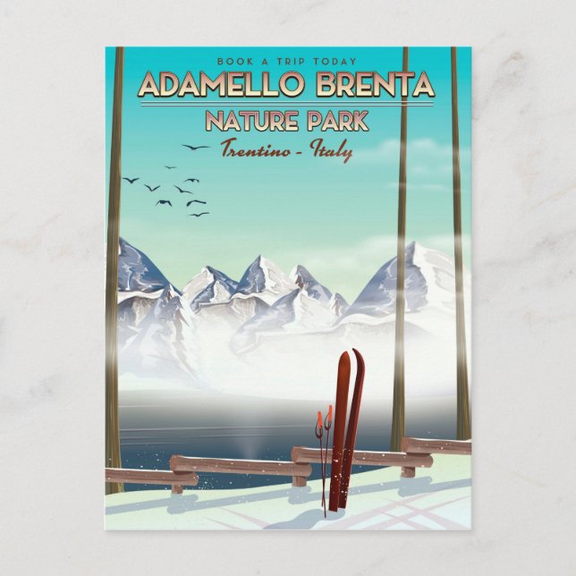 Postal Parque natural Adamello Brenta Italia Impresión de (Anverso)