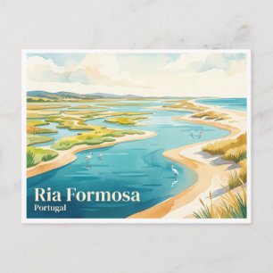 Postal Parque Natural de Ria Formosa Faro Portugal
