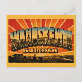 Postal Parque patrimonial Wanuskewin Indígenas de Saskatc