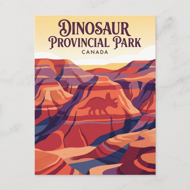 Postal Parque Provincial Dinosaurio Canadá (Anverso)