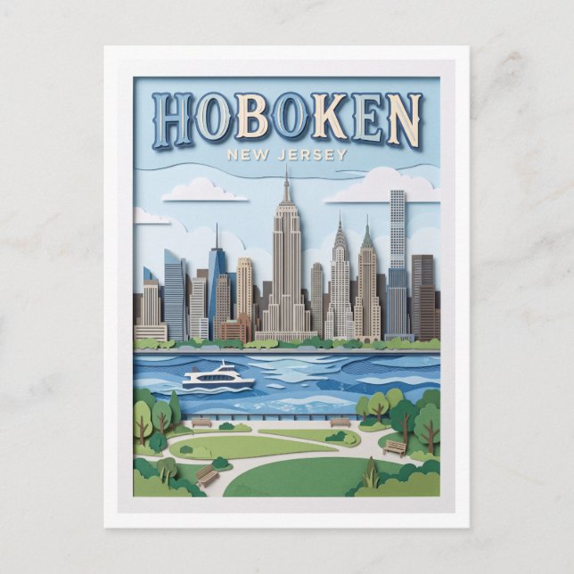 Postal Parque Sinatra Hoboken Nueva Jersey (Anverso)