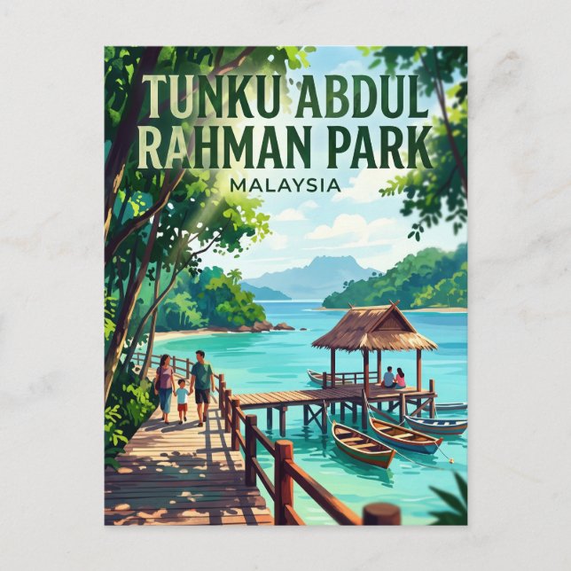 Postal Parque Tunku Abdul Rahman Malasia (Anverso)