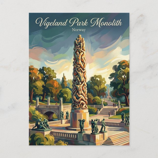 Postal Parque Vigeland Noruega (Anverso)