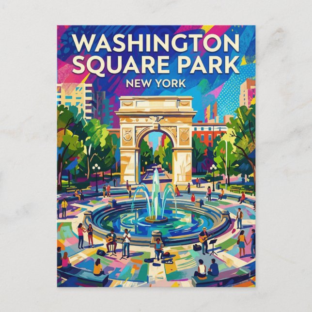 Postal Parque Washington Square EE. UU. (Anverso)