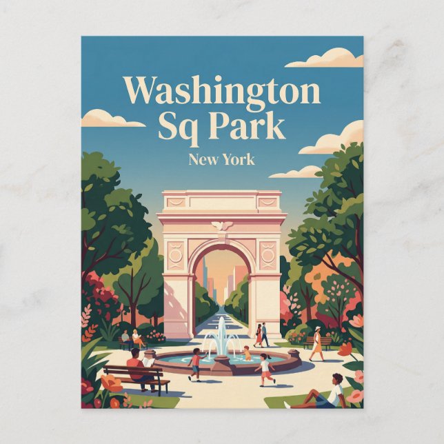 Postal Parque Washington Square USA (Anverso)