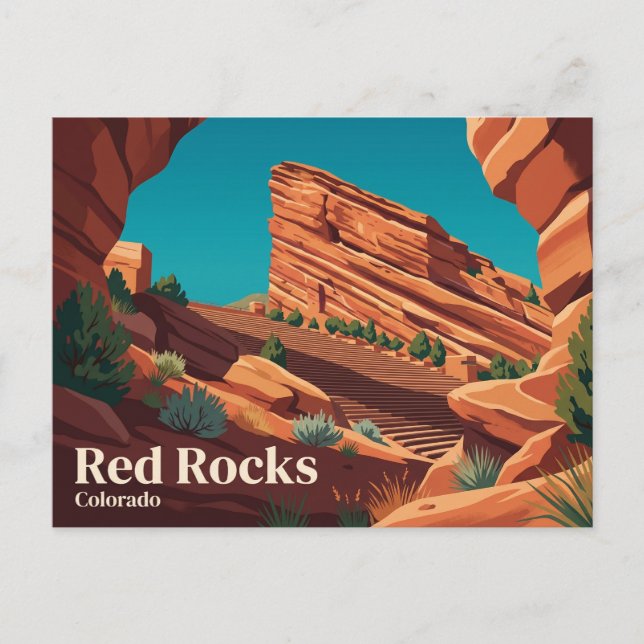 Postal Parque y anfiteatro Red Rocks EE. UU. (Anverso)