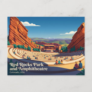 Postal Parque y anfiteatro Red Rocks USA