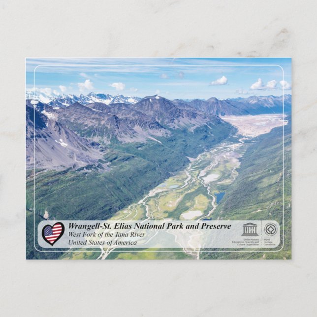 Postal Parque y preservación nacional Wrangell-St. Elias (Anverso)