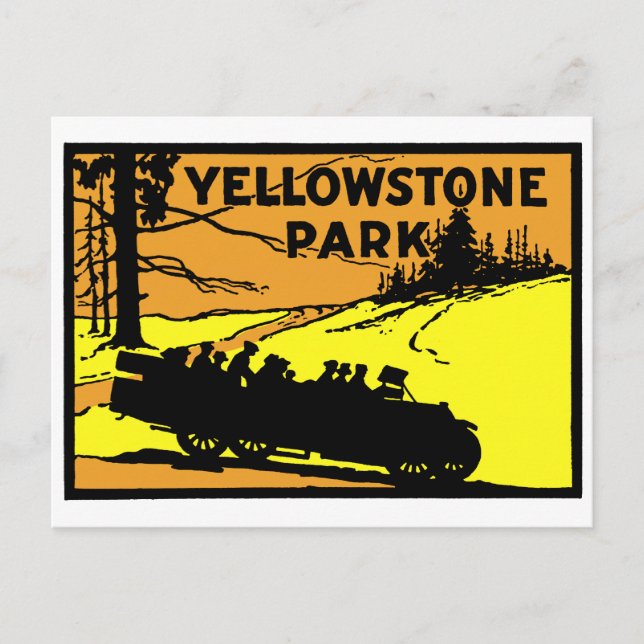 Postal Parque Yellowstone 1920 (Anverso)