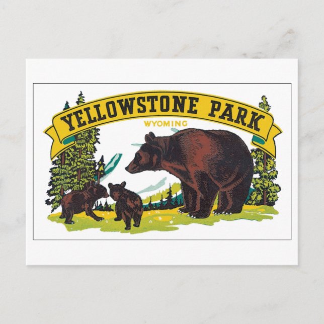 Postal Parque Yellowstone, Wyoming (Anverso)