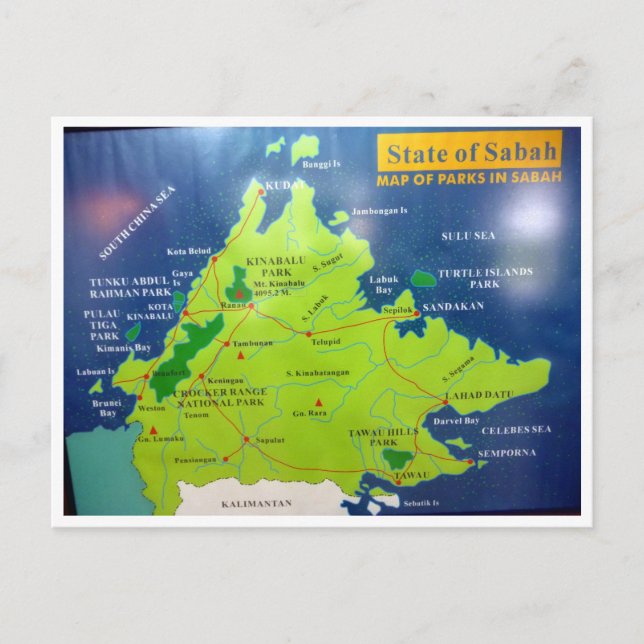 Postal parques de sabah (Anverso)