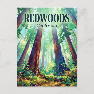Postal Parques Nacionales y Estatales de Redwood Californ
