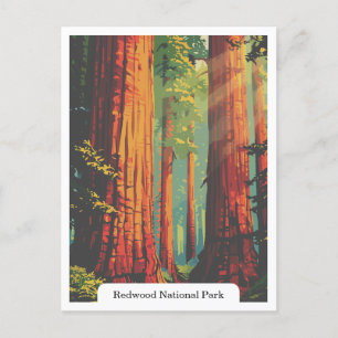 Postal Parques nacionales y estatales de secuoya, Califor