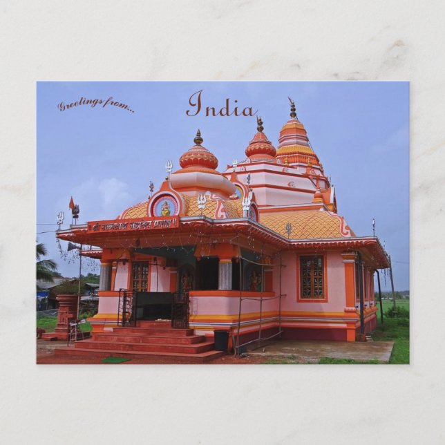 Postal Parra Mahadev Temple Goa India (Anverso)