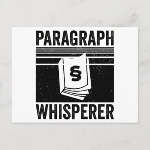 Postal Párrafos Whisperer Idea de regalo de abogado
