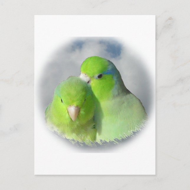 Postal Parroquia verde (Anverso)
