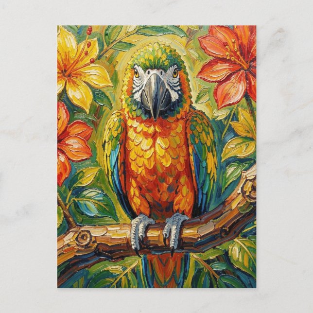 Postal Parrot Themed Keeping in Touch  (Anverso)