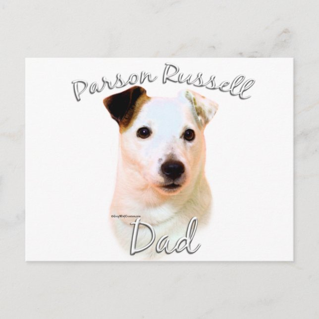 Postal Parson Russell Terrier (suave) Papá 2 (Anverso)